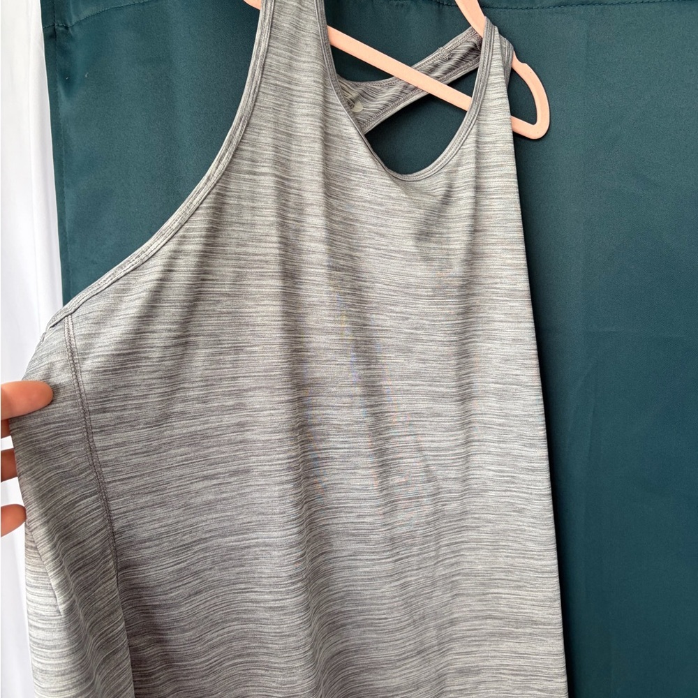 Heather Gray Crossback Performance Tank
